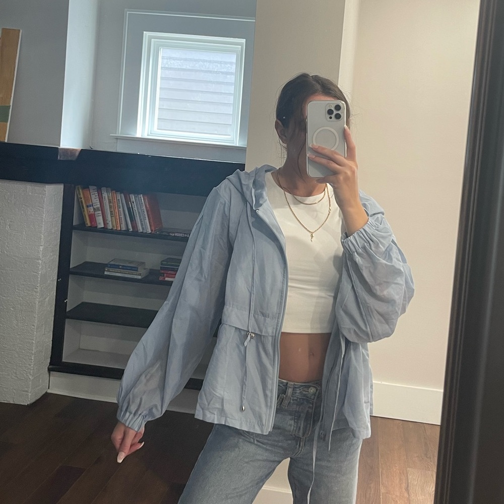 Light blue linen jacket